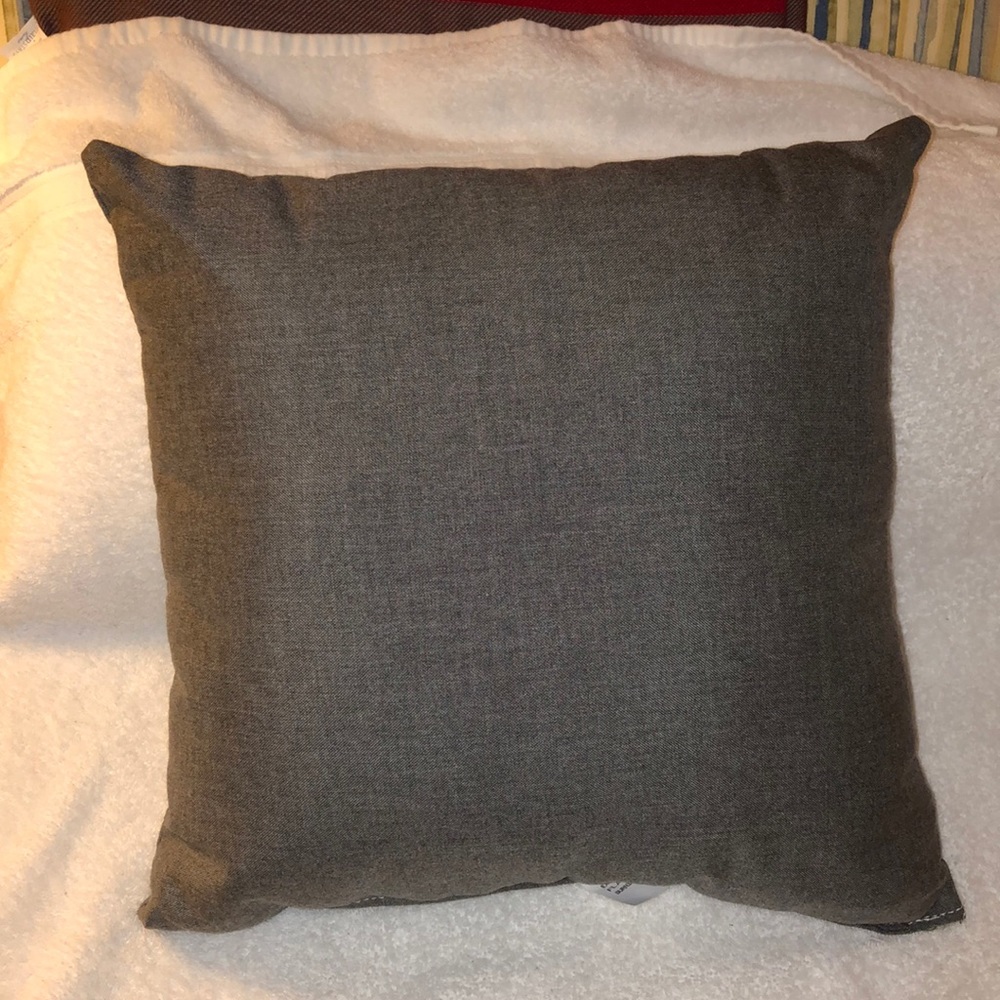 Gray, square pillow